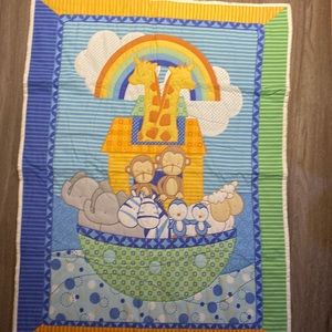 Noah’s Ark Handmade Baby light quilt crib blanket